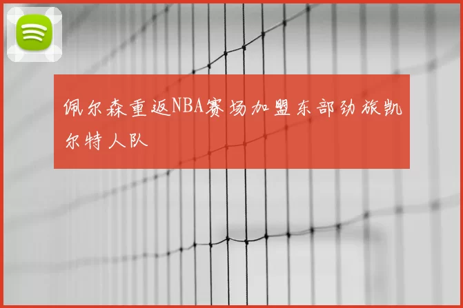 佩尔森重返NBA赛场加盟东部劲旅凯尔特人队